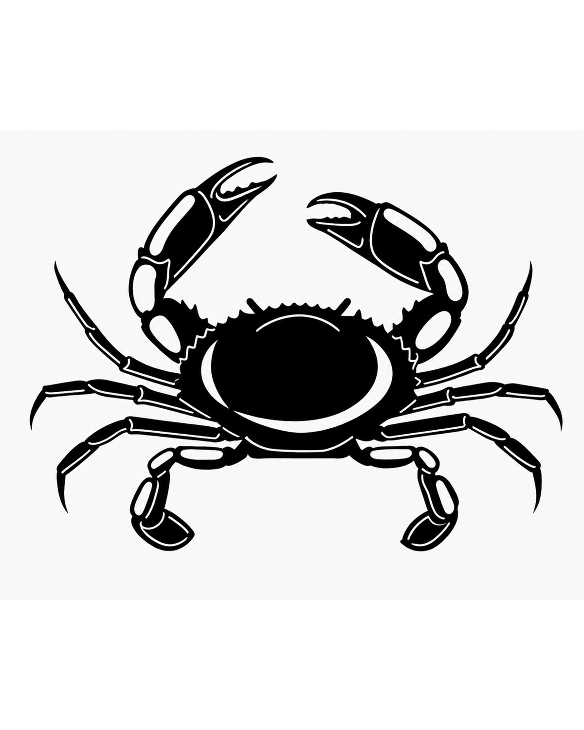 Crab Metal Wall Art, Detailed Silhouette Sign