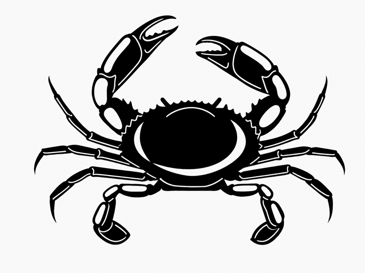 Crab Metal Wall Art, Detailed Silhouette Sign
