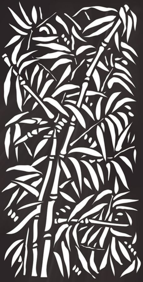 Bamboo Forest Metal Wall Art, Dense Grid Panel