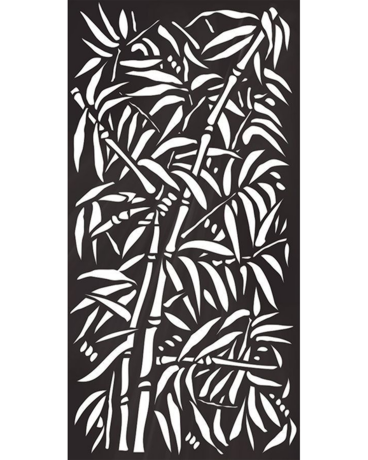Bamboo Forest Metal Wall Art, Dense Grid Panel