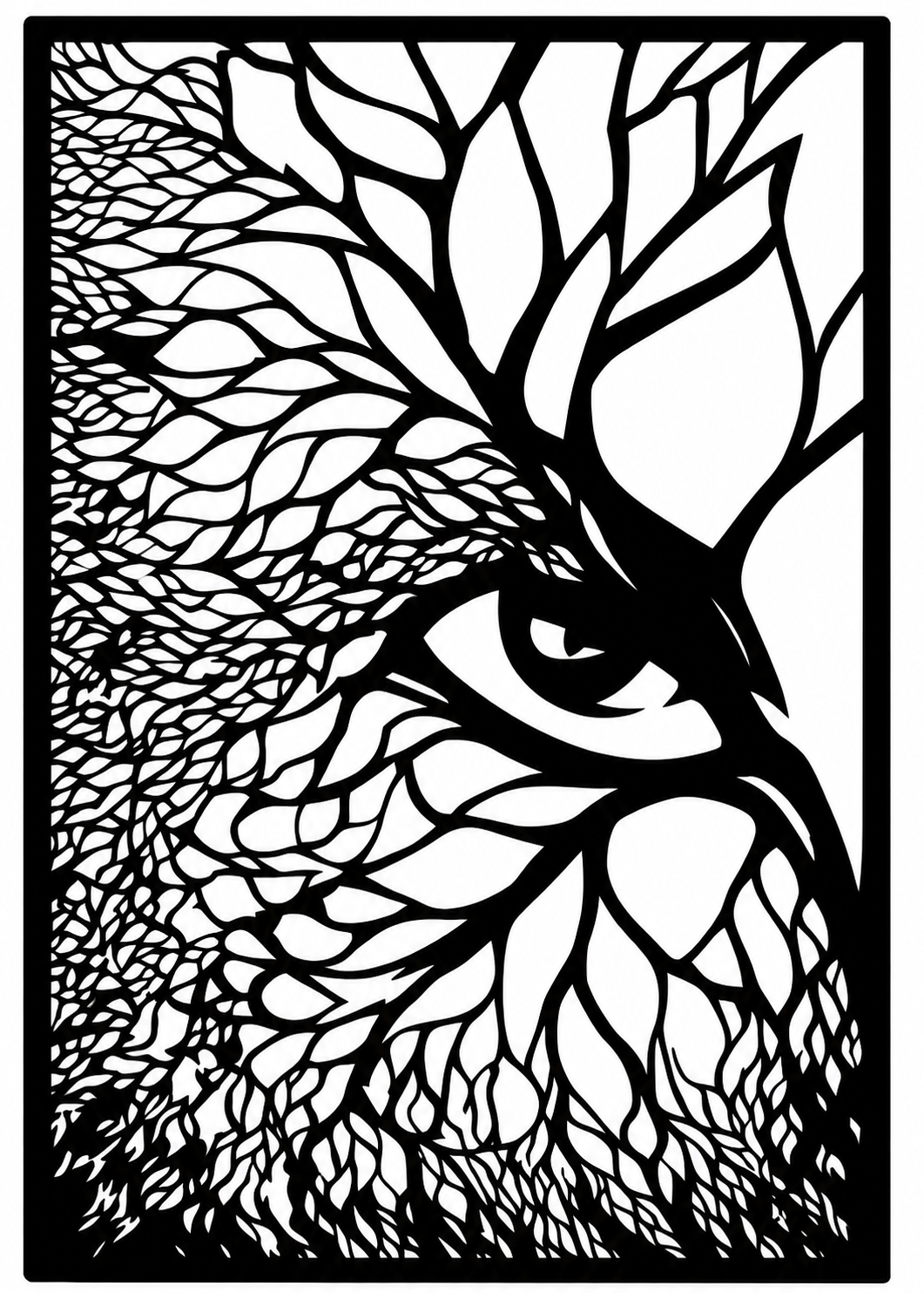 Tree Eye Metal Wall Art, Abstract Nature Panel