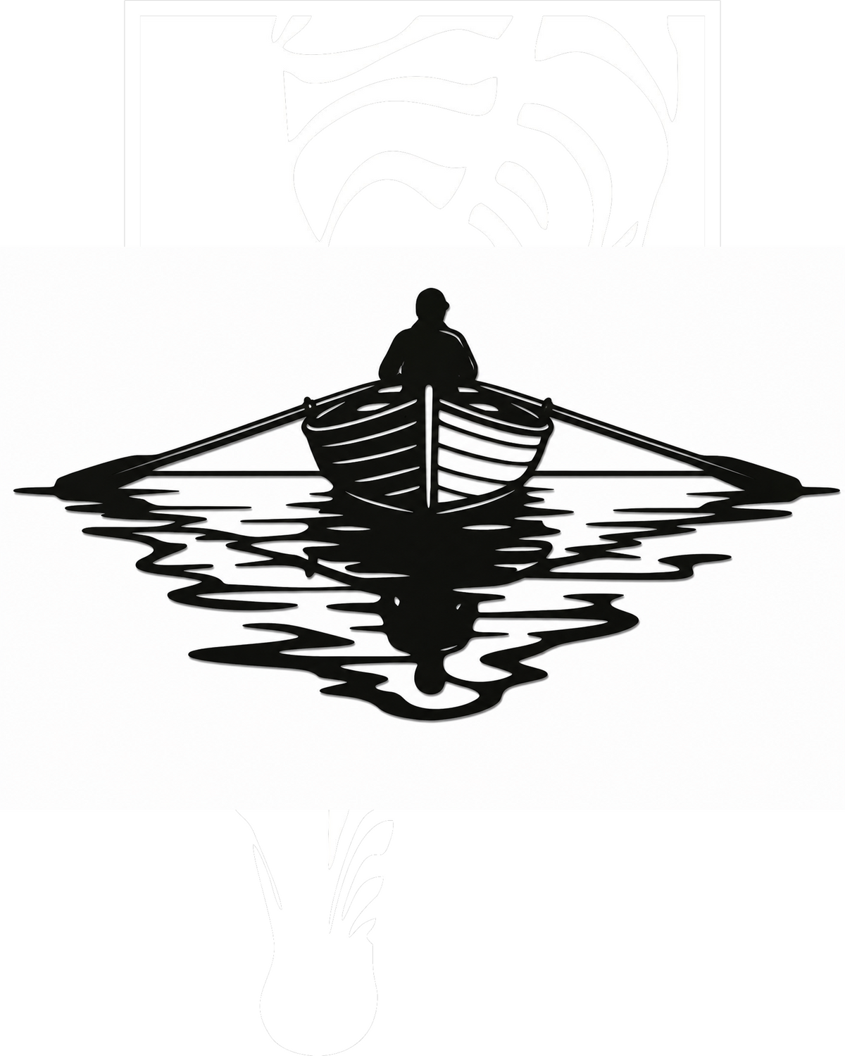 Rowboat Reflection Metal Wall Art, Unframed Panel