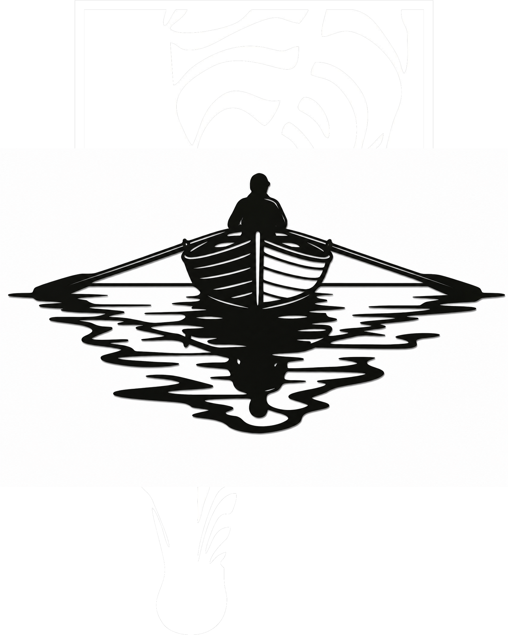 Rowboat Reflection Metal Wall Art, Unframed Panel