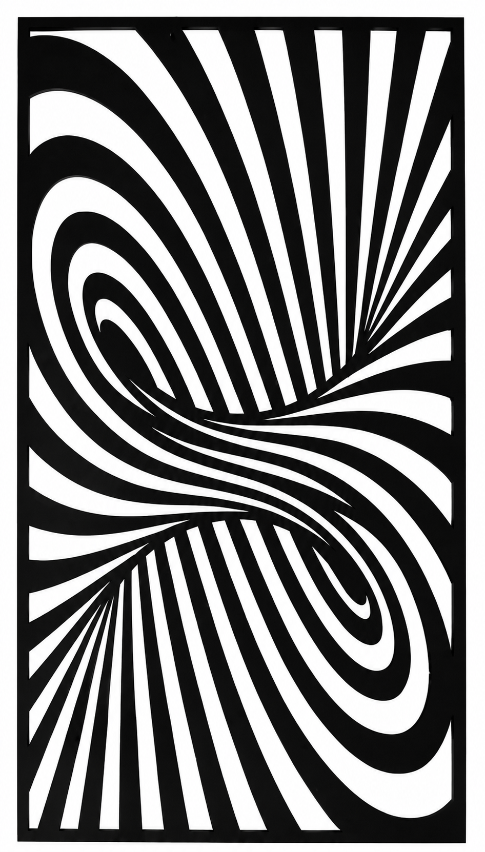 Optical Swirl Metal Wall Art, Abstract Panel