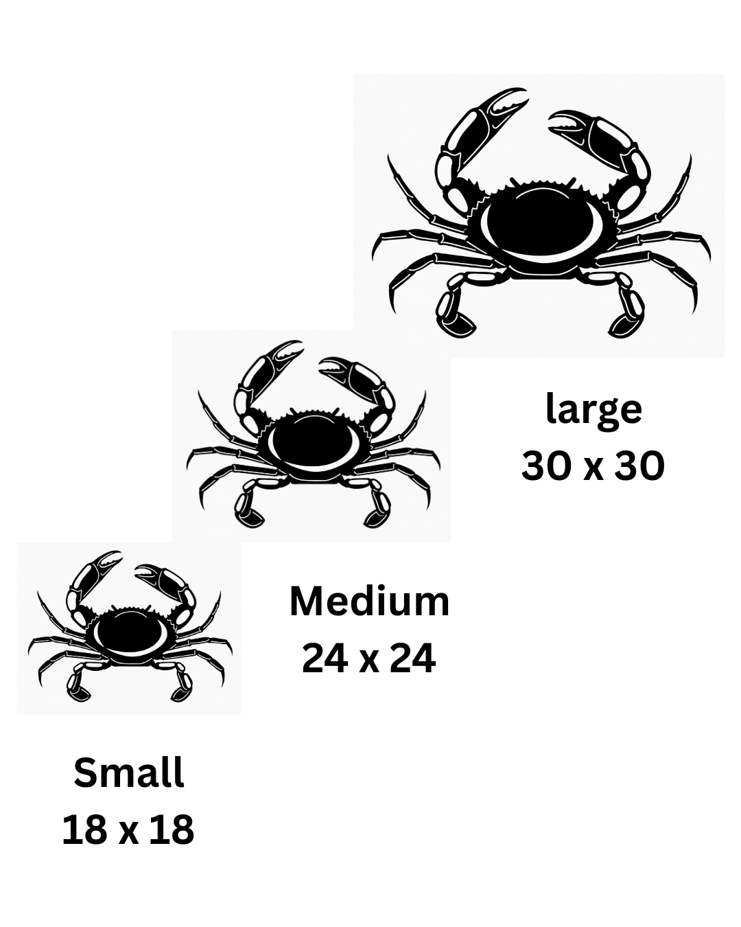 Crab Metal Wall Art, Detailed Silhouette Sign