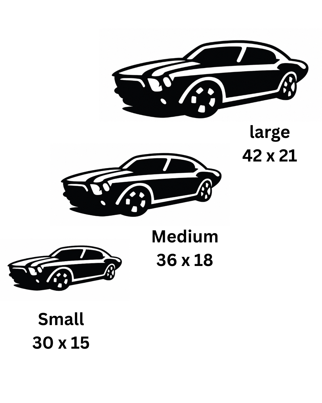 Muscle Car Silhouette Metal Wall Art, Unframed Sign