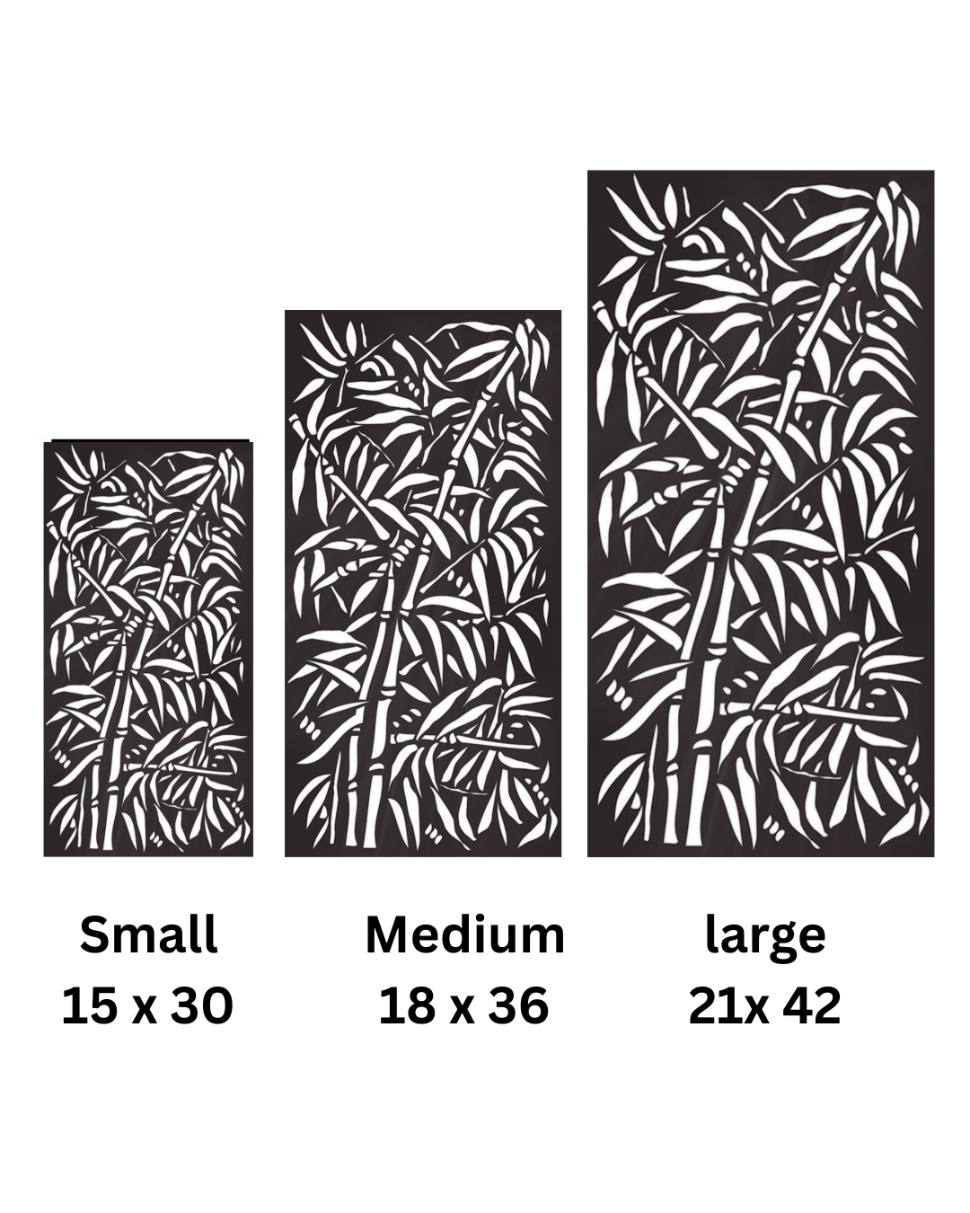 Bamboo Forest Metal Wall Art, Dense Grid Panel