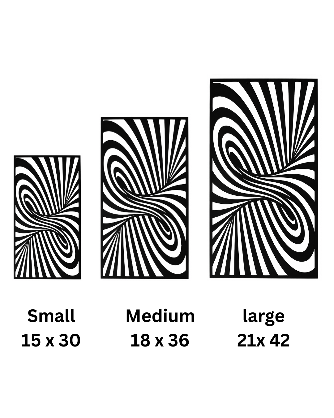 Optical Swirl Metal Wall Art, Abstract Panel