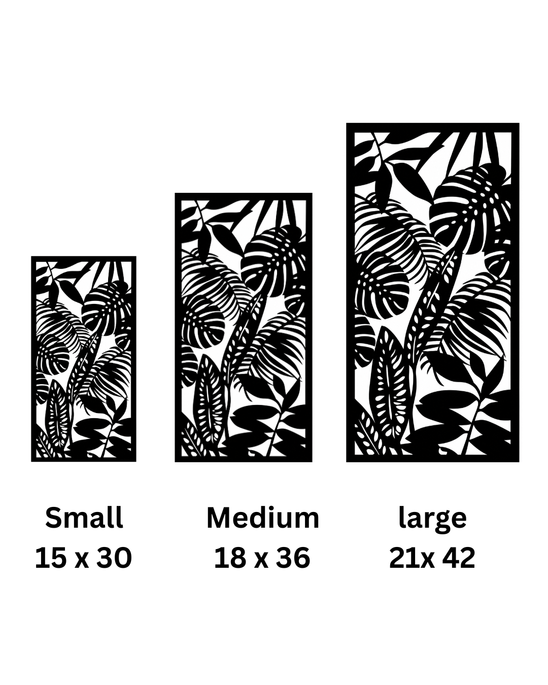 Tropical Leaf Metal Wall Art, Framed Jungle Panel
