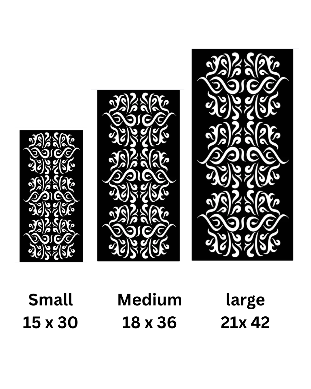 Scroll Pattern Metal Wall Art, Tall Decorative Panel