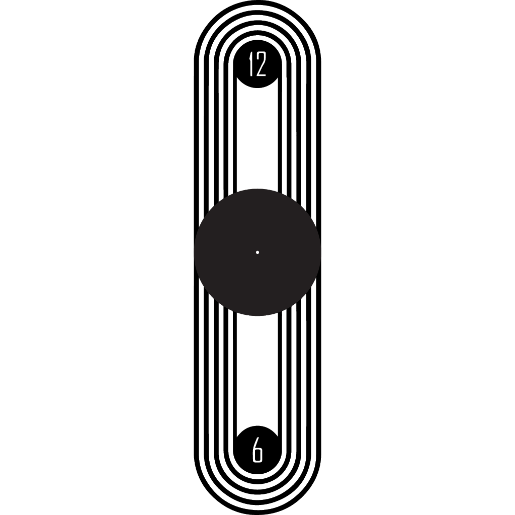 Elongated Track Wall Clock