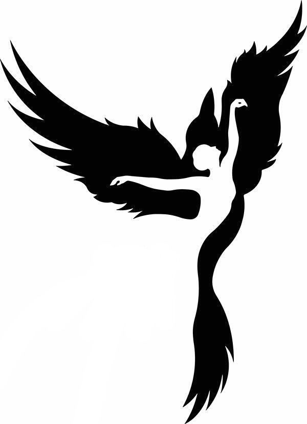 Phoenix Bird Wall Art Negative Frame