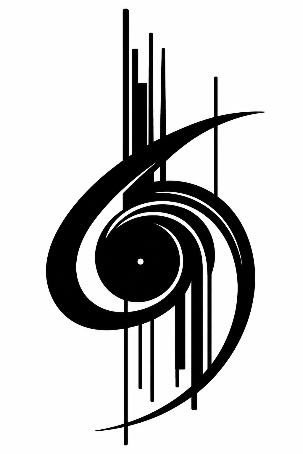Abstract Swirl Wall Clock