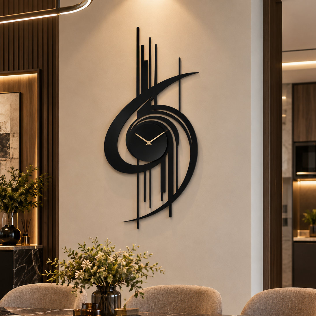 Abstract Swirl Wall Clock