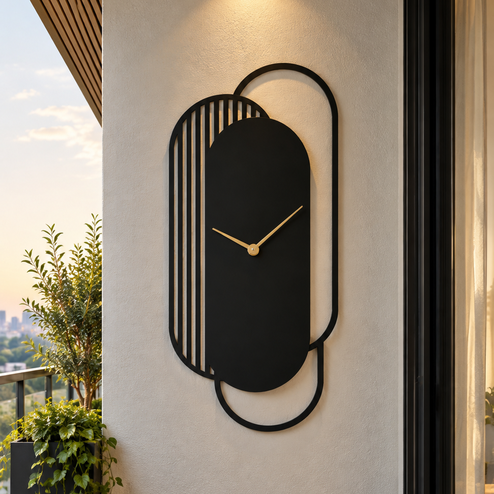 Layered Capsule Wall Clock