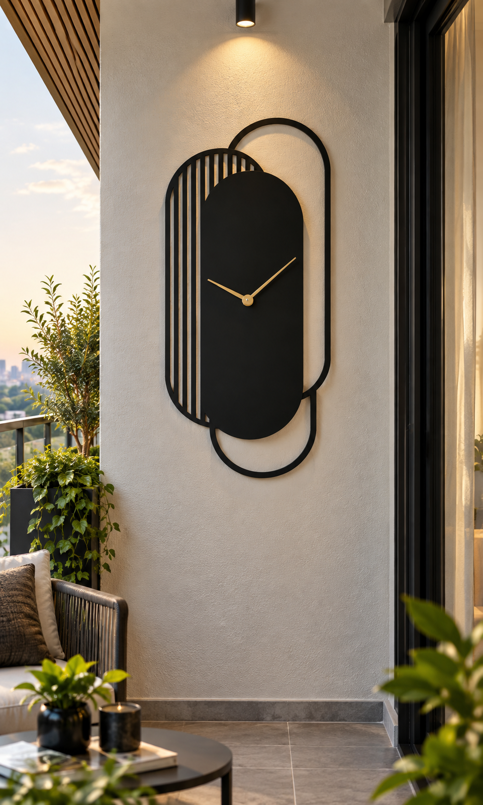Layered Capsule Wall Clock