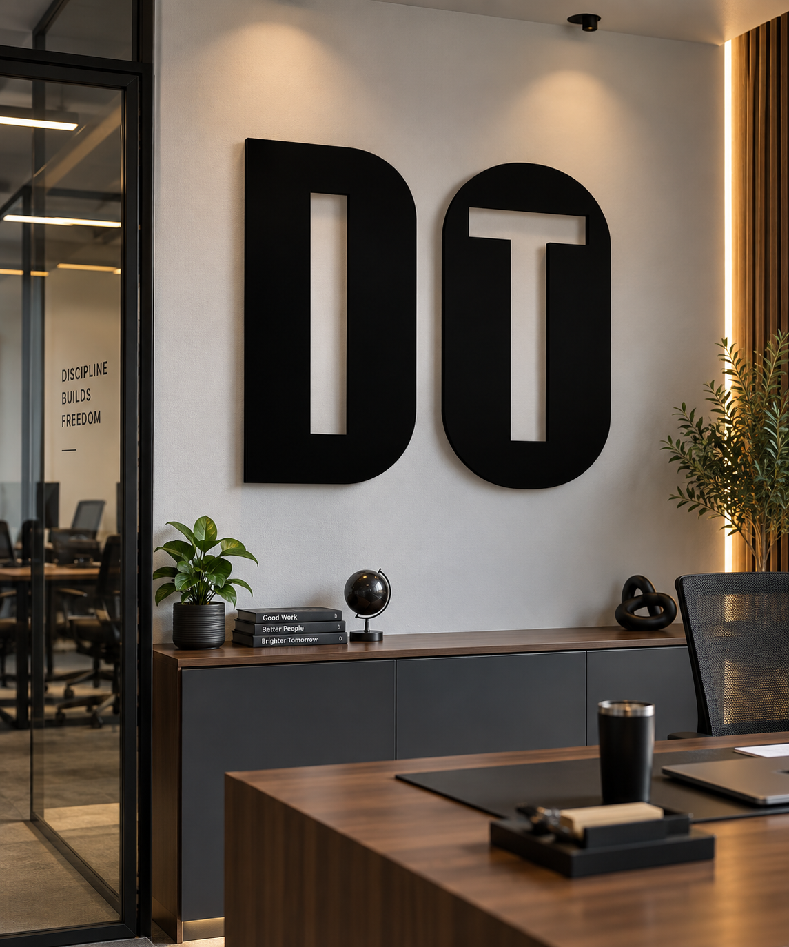 Motivational Metal Wall Art, Hidden Typography Sign