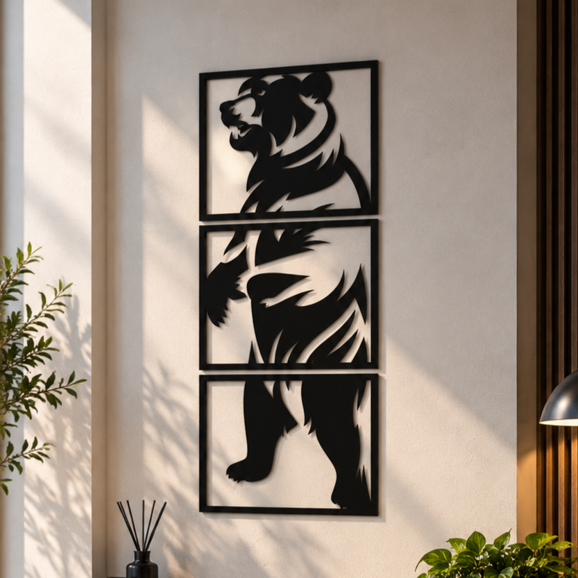 Standing Bear Split Panel Wall Art