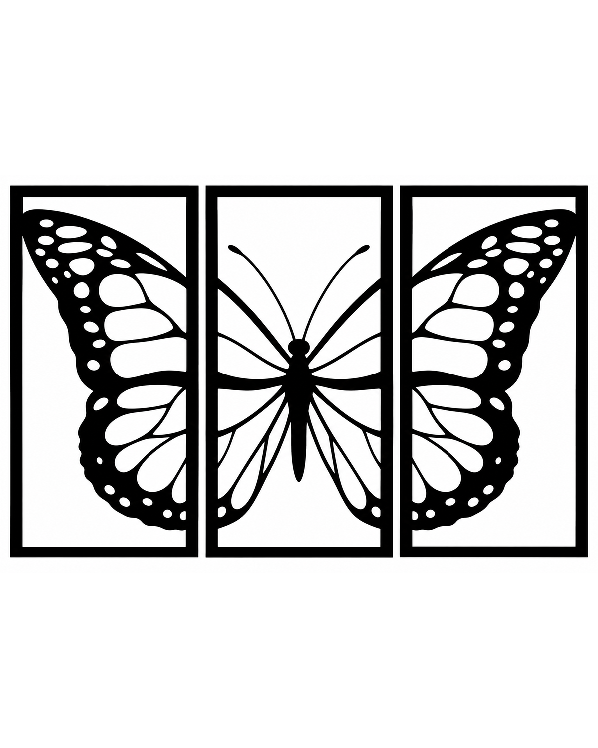 Giant Butterfly Split Panel Wall Art