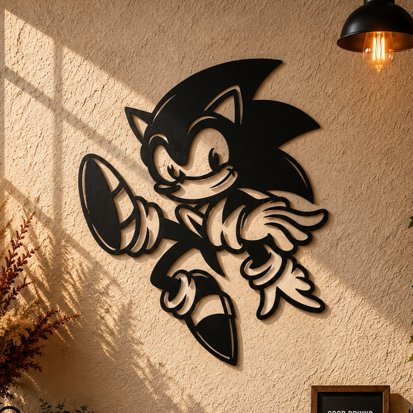 Sonic Running Pose Wall Art