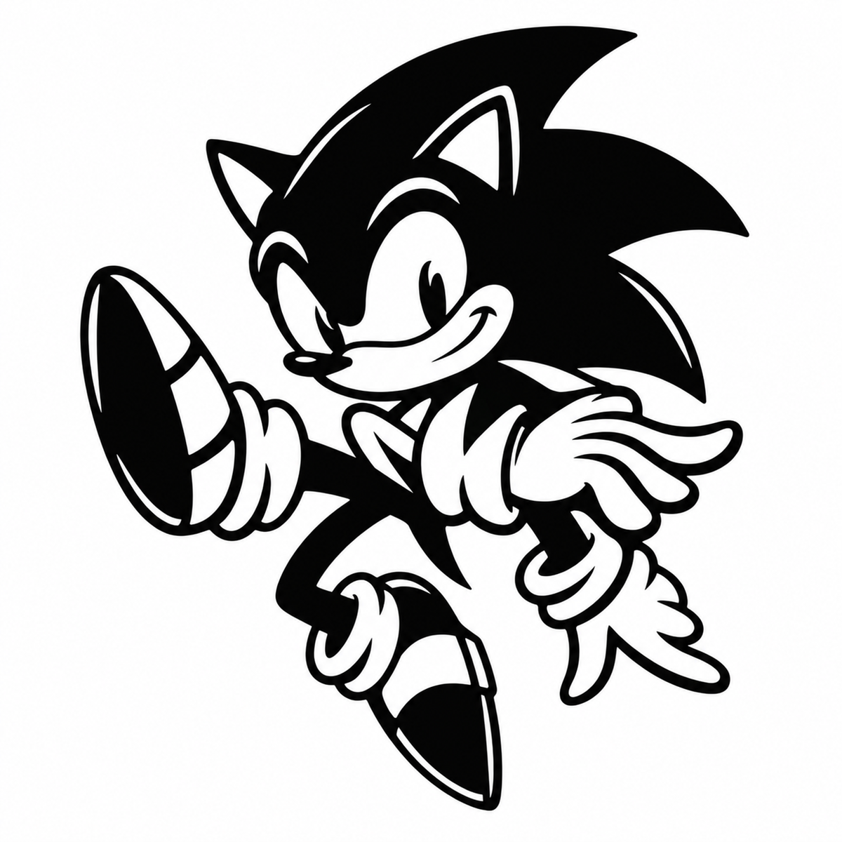 Sonic Running Pose Wall Art