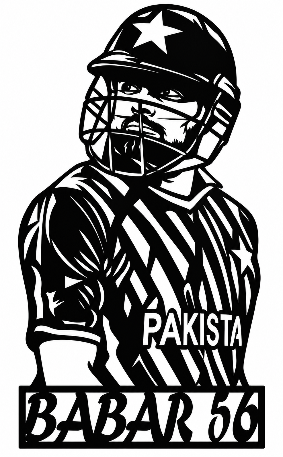 Babar Azam Cricket Wall Art