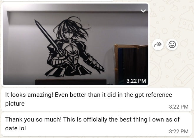 Custom Wall Art | Saber (Fate/Stay Night)