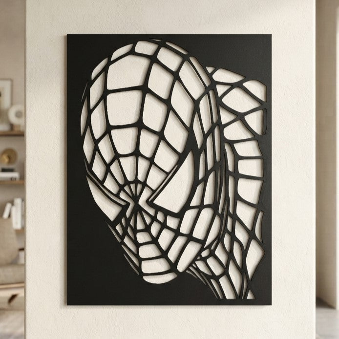 Spider-Man Mask Close-Up Metal Wall Art, Unframed Sign