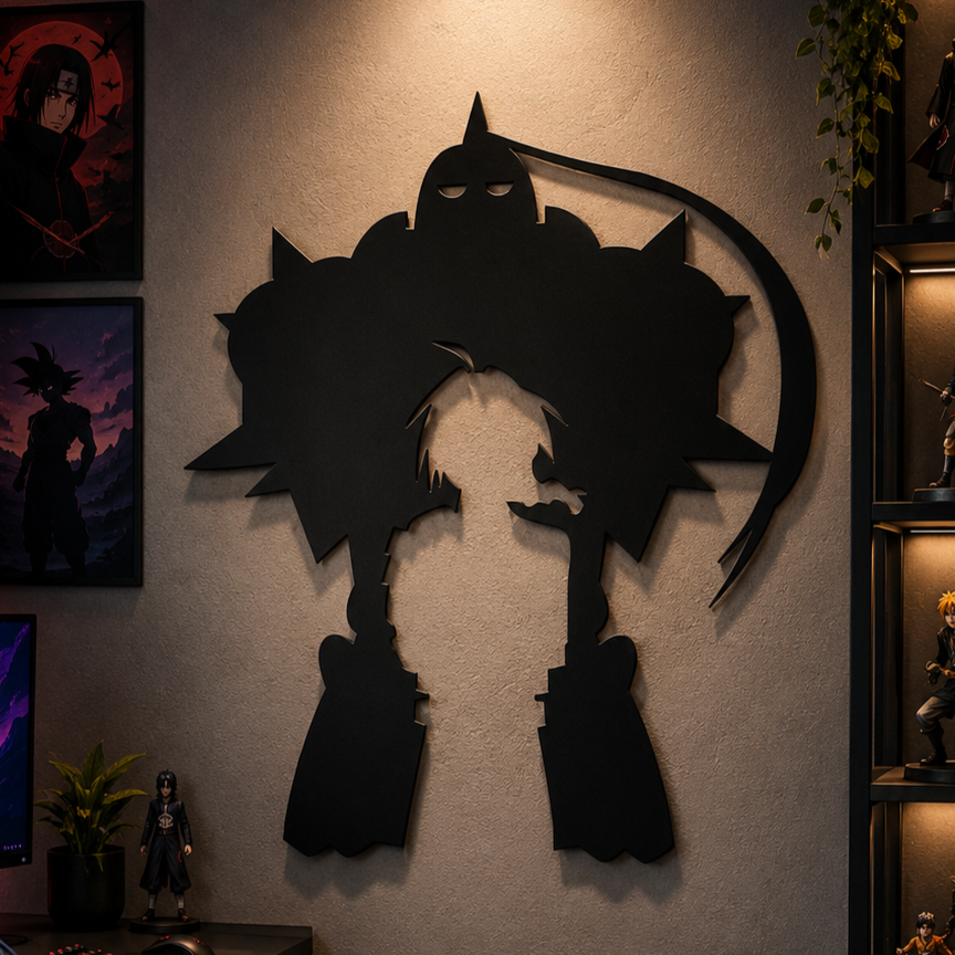 Grim Reaper Chibi Metal Wall Art, Unframed Sign