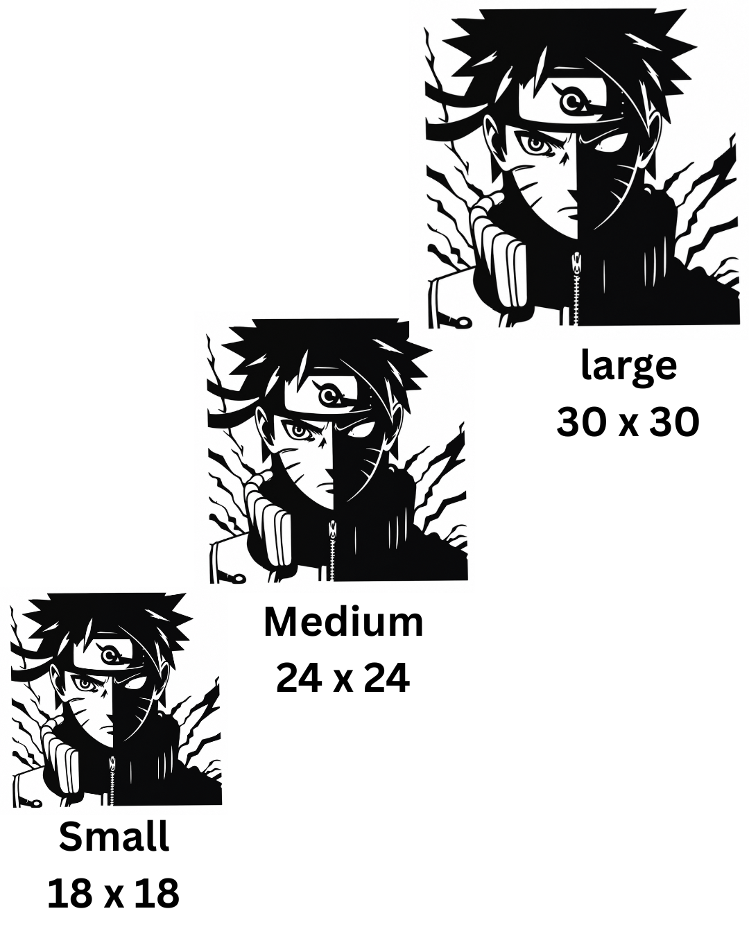 Obito Uchiha Split-Face Metal Wall Art, Framed Panel