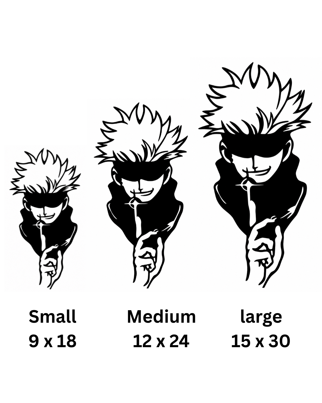 Anime Hero Silhouette Metal Wall Art, Unframed Sign