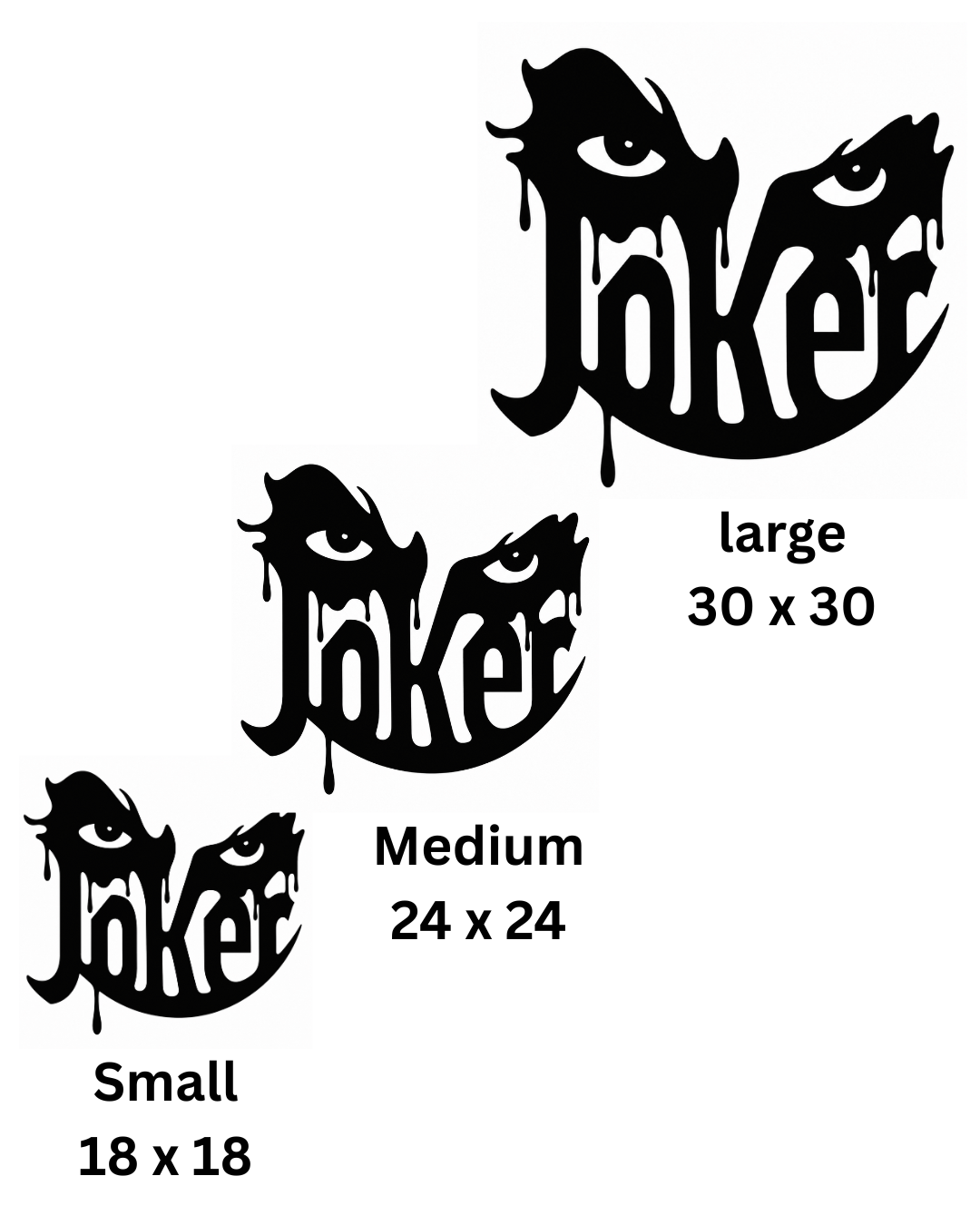 Joker Logo Metal Wall Art, Unframed Sign