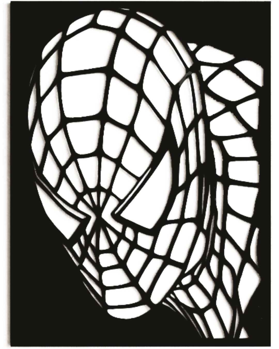 Spider-Man Mask Close-Up Metal Wall Art, Unframed Sign