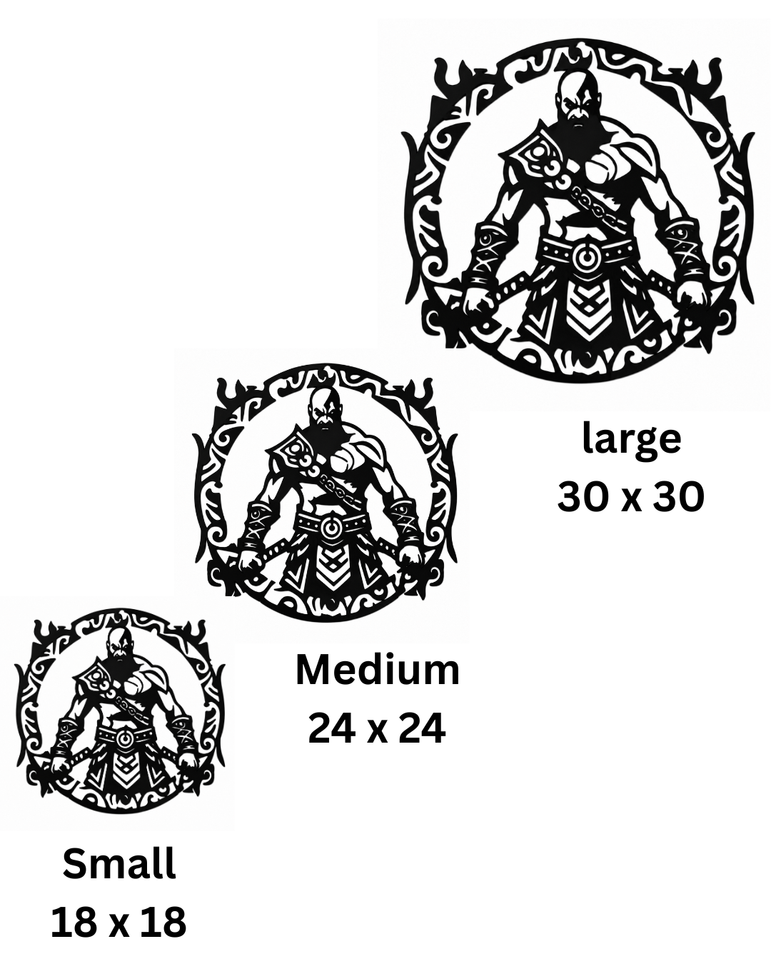 Kratos Medallion Metal Wall Art, Unframed Sign