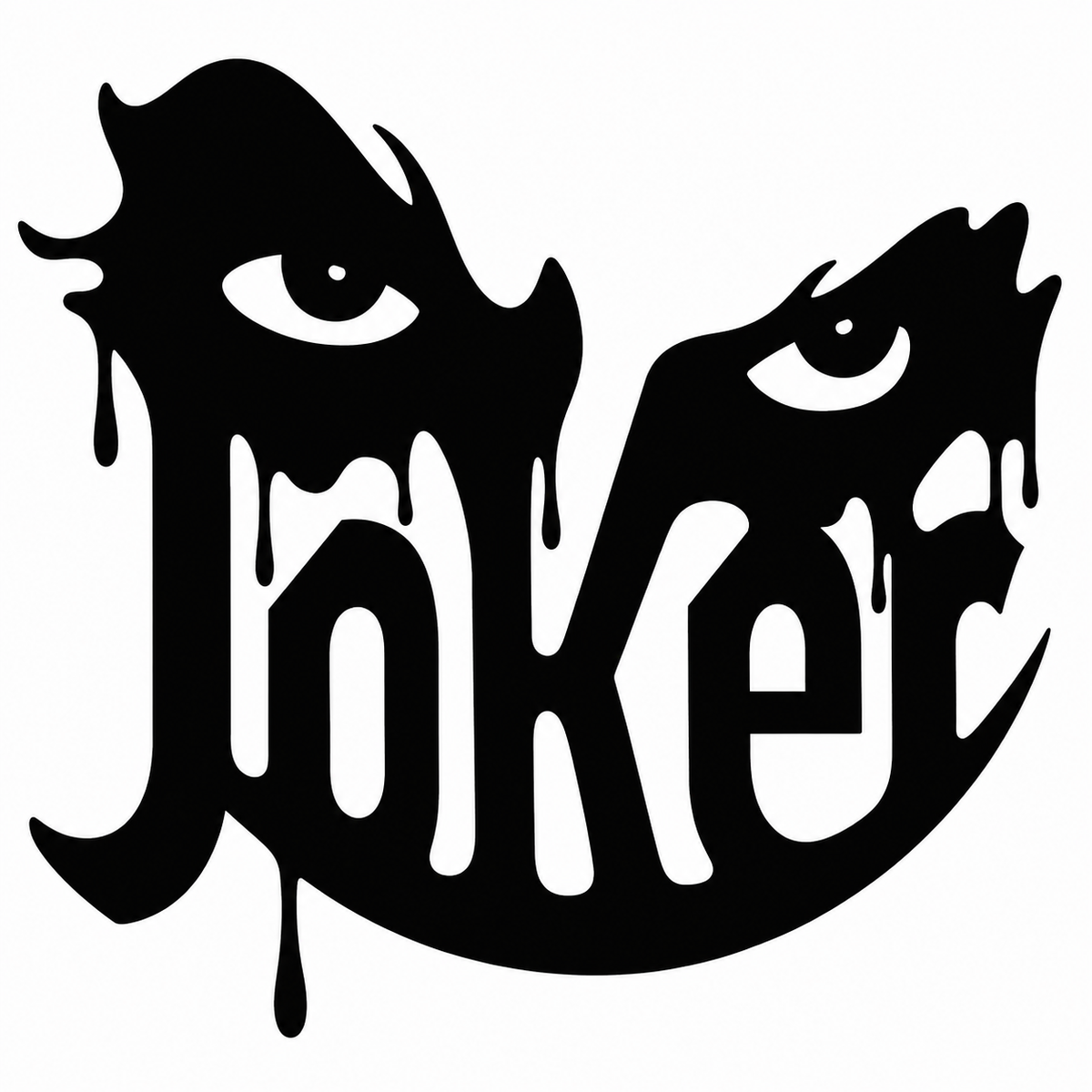 Joker Logo Metal Wall Art, Unframed Sign - flat art