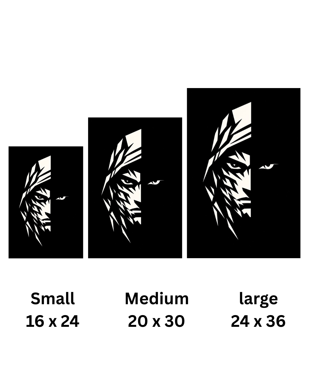 Fractured Warrior Profile Metal Wall Art, Solid Panel
