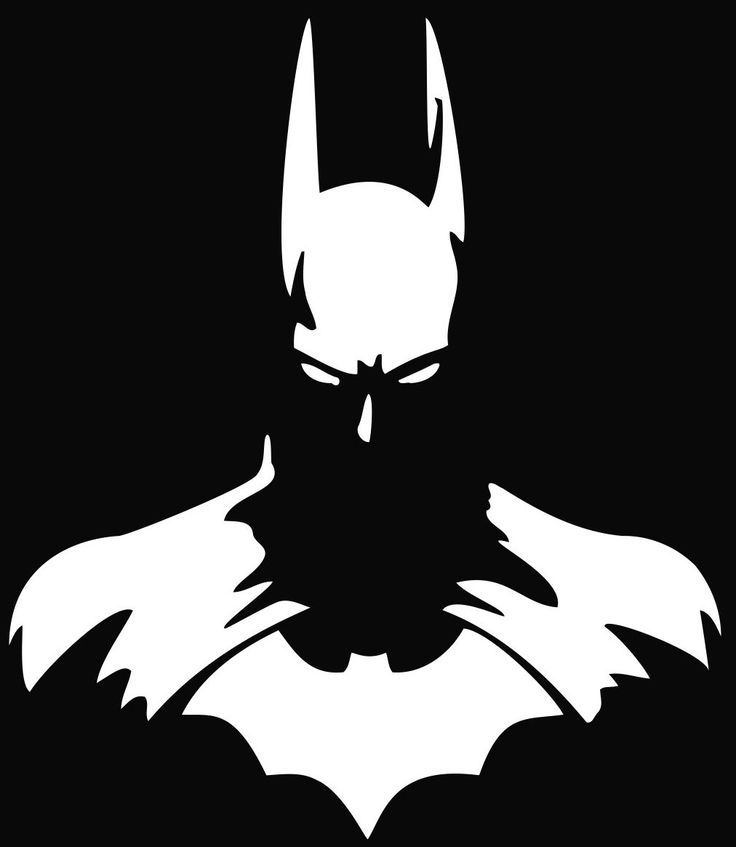 Batman Cowl Silhouette Metal Wall Art, Solid Panel - flat art