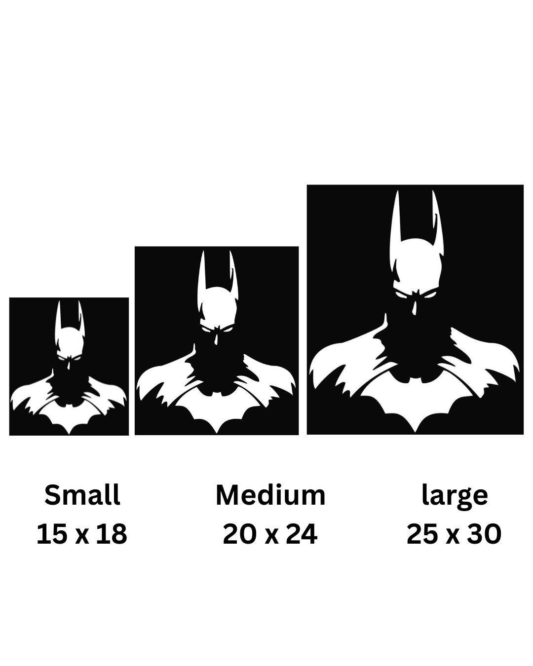 Batman Cowl Silhouette Metal Wall Art, Solid Panel