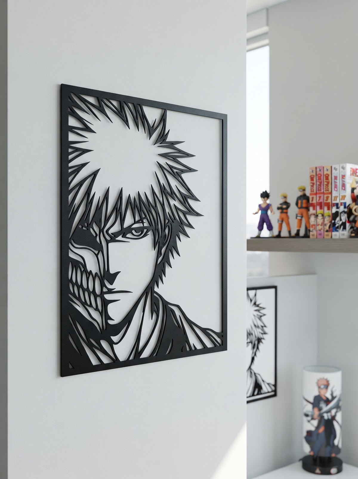 Ichigo Kurosaki Portrait Metal Wall Art, Framed Panel - lifestyle