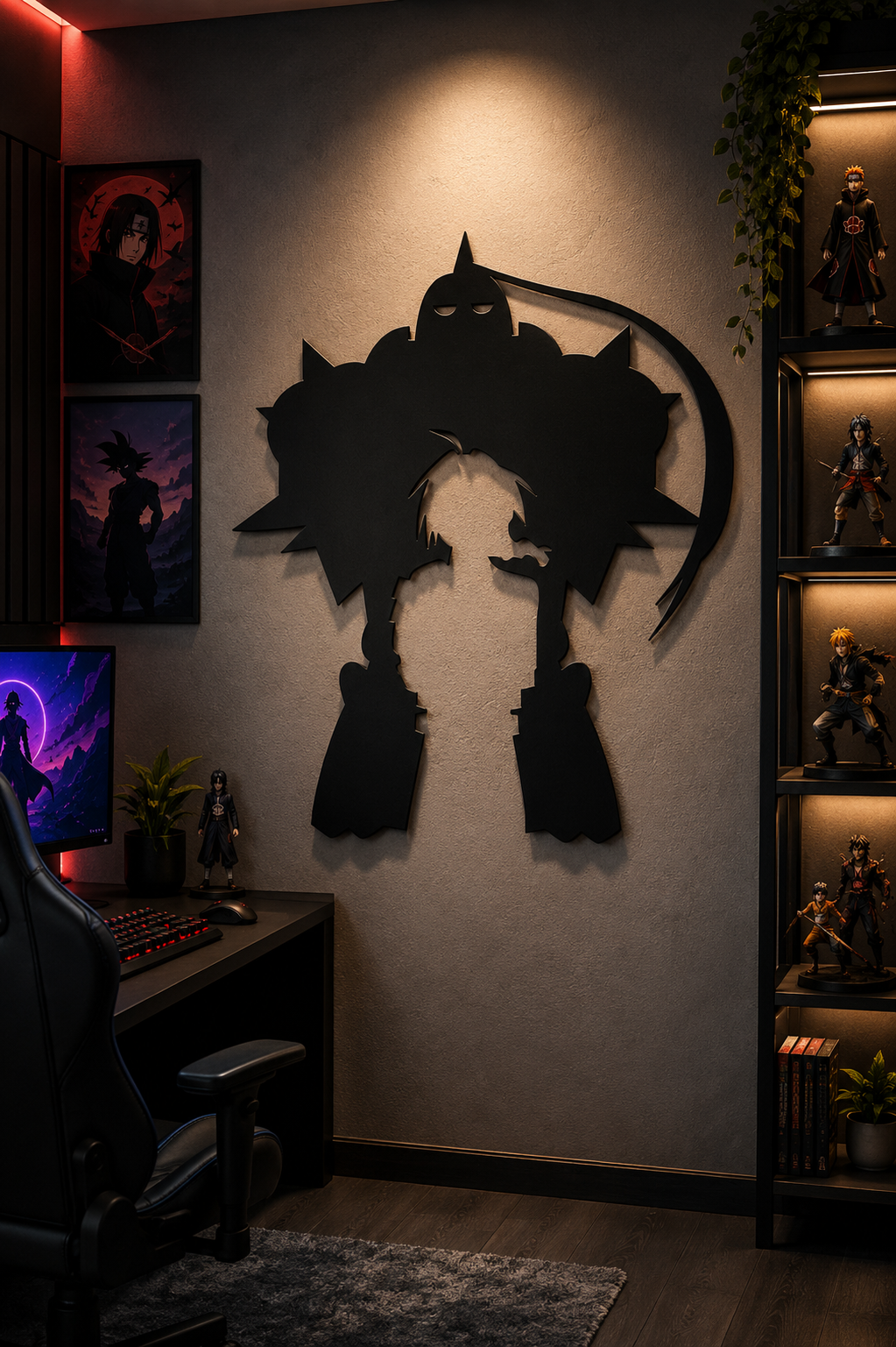 Grim Reaper Chibi Metal Wall Art, Unframed Sign - lifestyle
