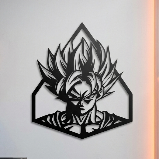 Super Saiyan Goku Metal Wall Art, Unframed Sign