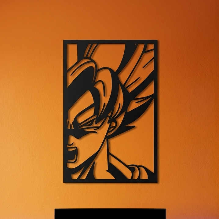 Gohan Battle Cry Metal Wall Art, Framed Panel