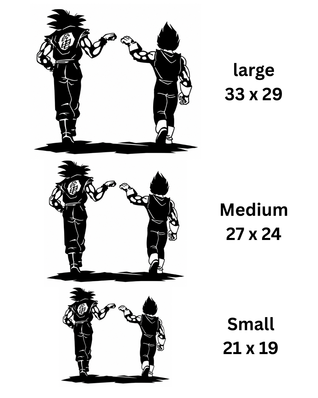 Goku and Vegeta Meeting Scene Metal Wall Art, Wide Panoramic Panel