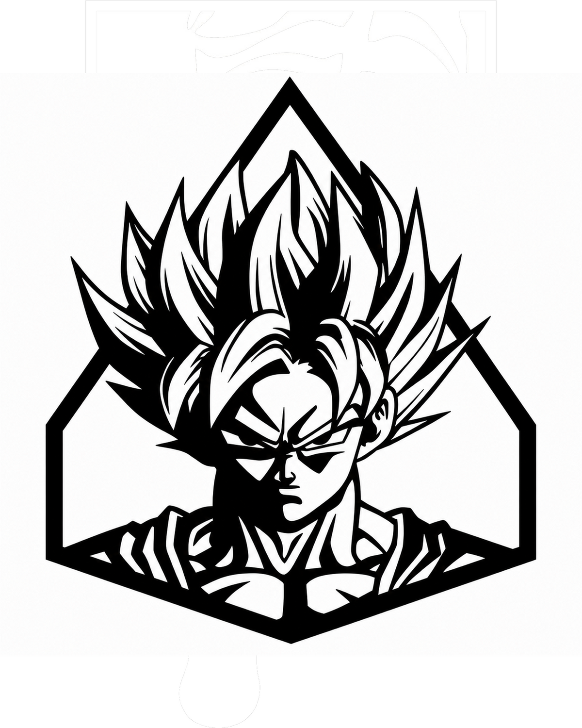 Super Saiyan Goku Metal Wall Art, Unframed Sign