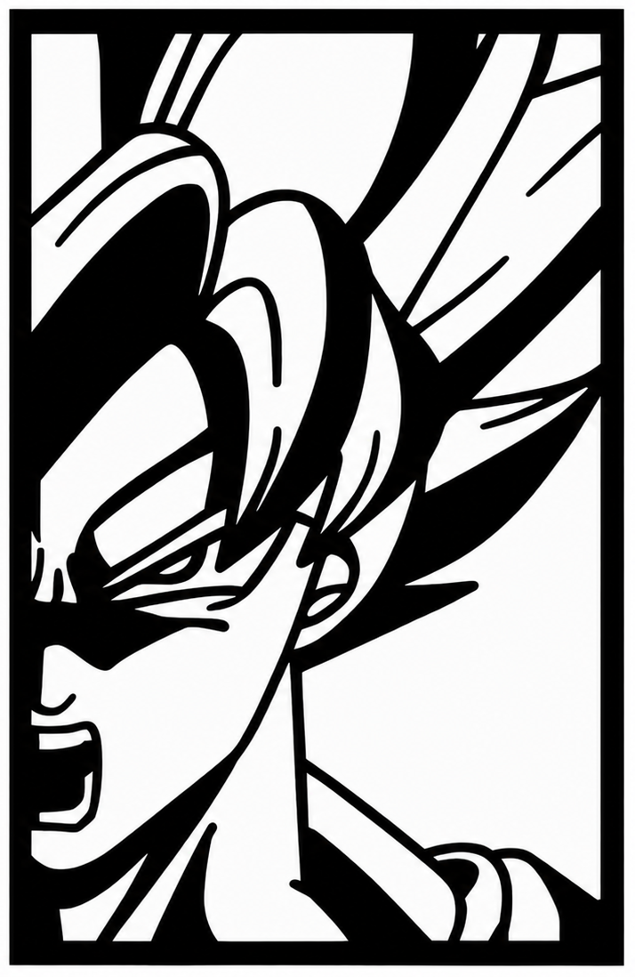 Gohan Battle Cry Metal Wall Art, Framed Panel
