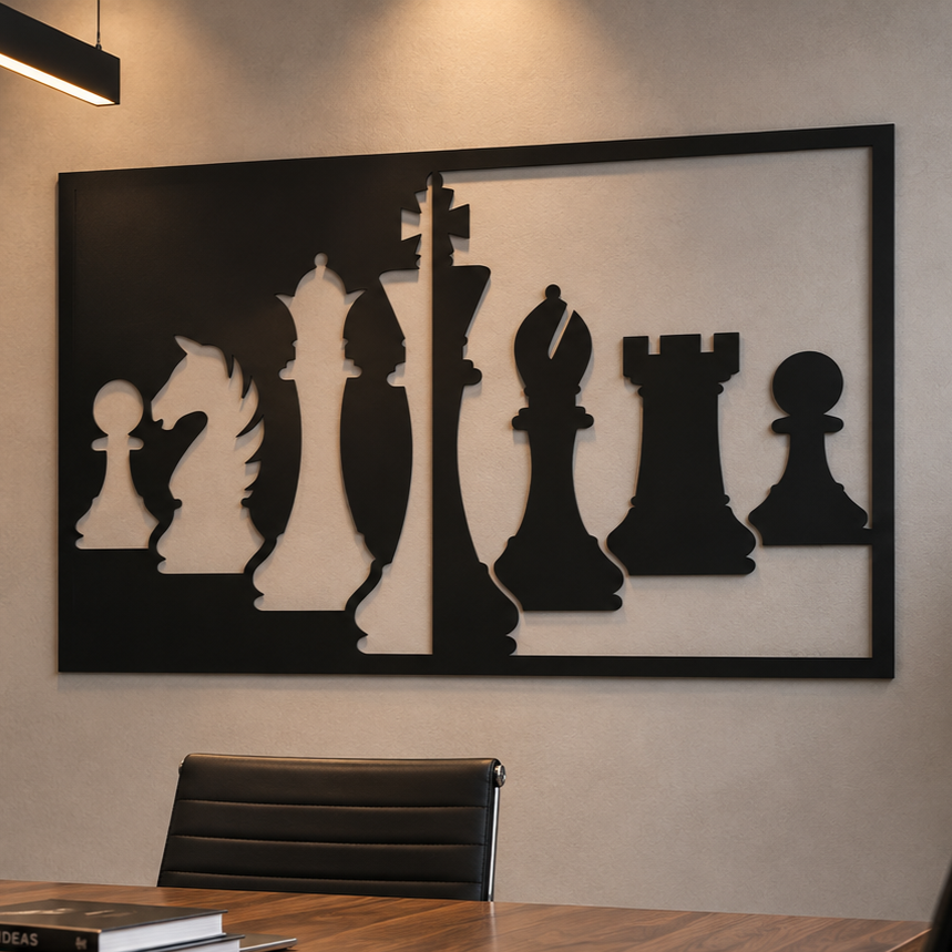Chess Pieces Wall Art