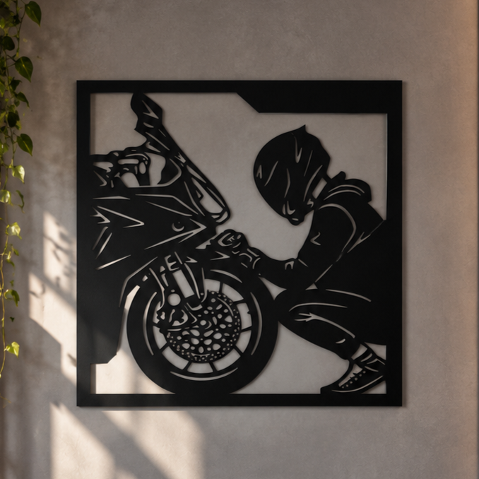 Motorcycle Rider Wall Art