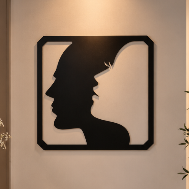 Facing Profiles Wall Art