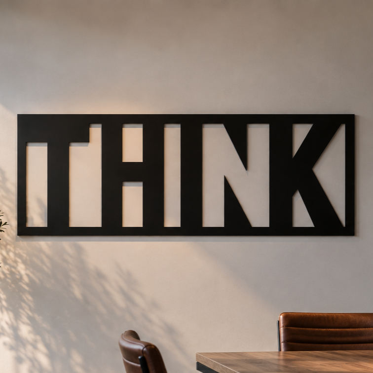 THINK Typography Wall Art