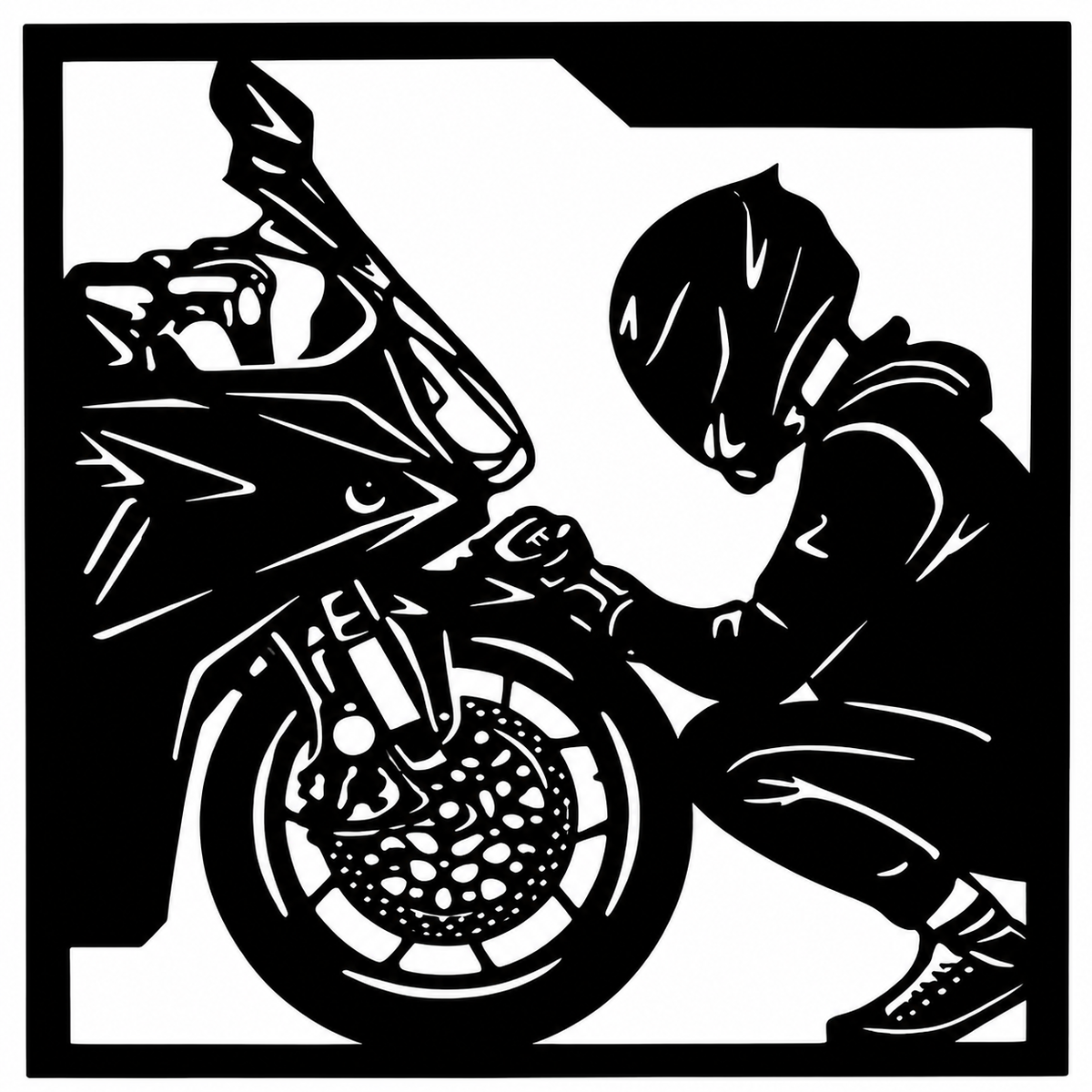 Motorcycle Rider Wall Art